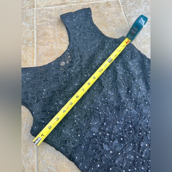 Connected Apparel Womens Sequins Black Lace Romantic Fit and Flare Dress 10 - Picture 11 of 13